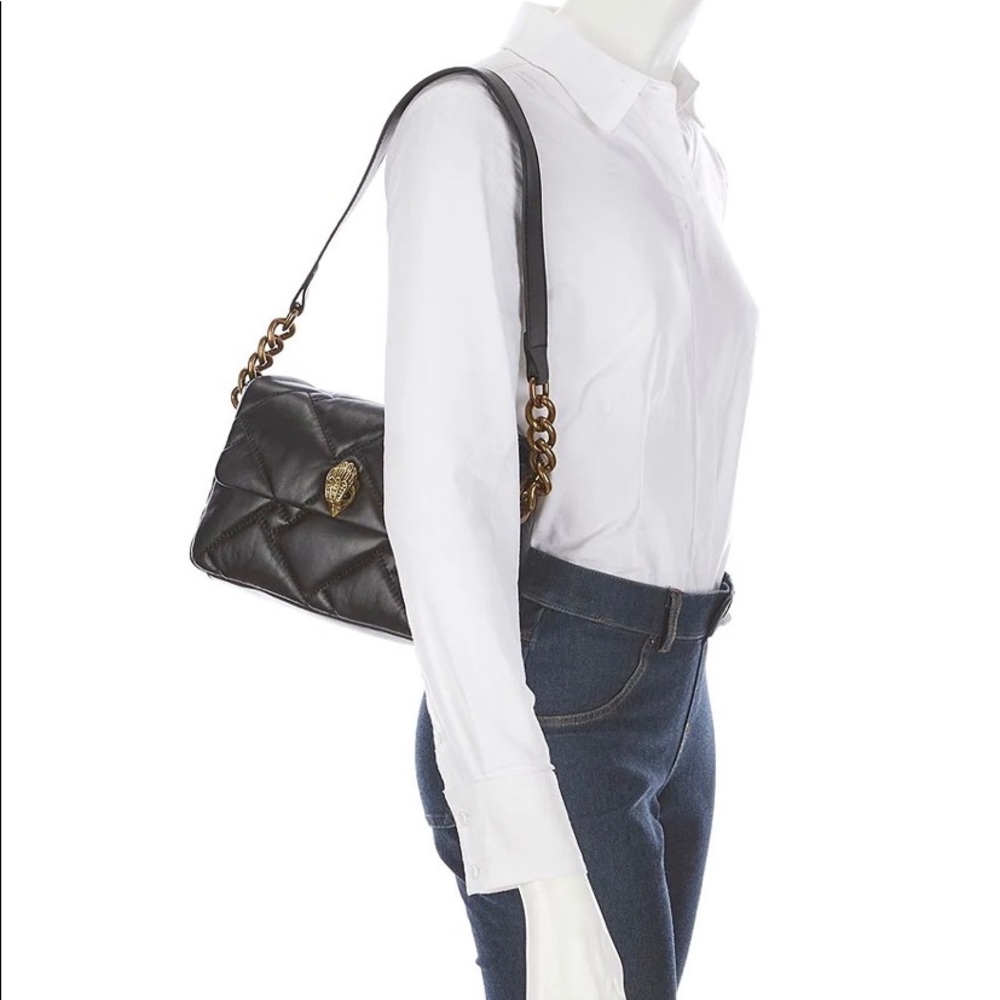 Black Medium Kensington Kurt Geiger Soft Quilted Shoulder Bag